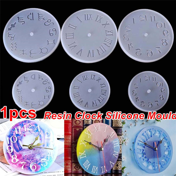 1 Pcs DIY Epoxy Resin Silicone Molds Handmade Roman Numerals Clock