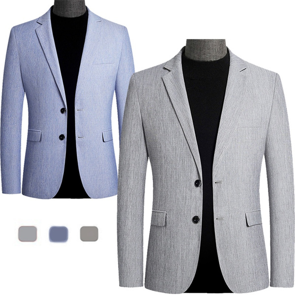 Spring Autumn Tops Blazer Coat for Men Collar Abrigos De Hombre Manteau Mens Jackets and Coats Couverture Coats for Men Clothing Casual Suits(grey beige blue) | Wish