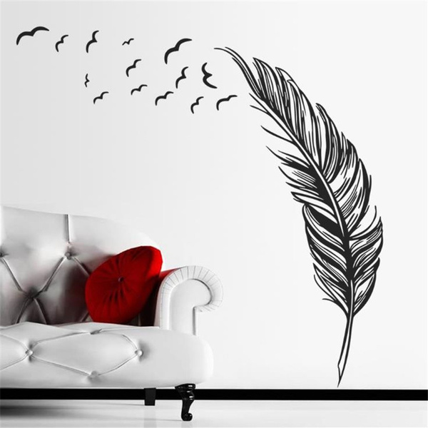 Large Feathers Decals