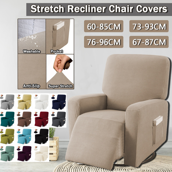 15 Colors Waterproof Stretch Recliner, Recliner Chair Covers With Pockets