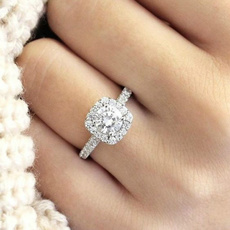 White Gold, Engagement Ring, white, DIAMOND
