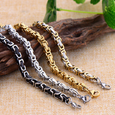 black bracelet, Steel, Titanium Steel Bracelet, goldplatedjewelry