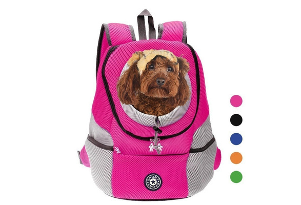 1pc portable outdoor dog pet double shoulder mesh bag backpack travel carrier LE 