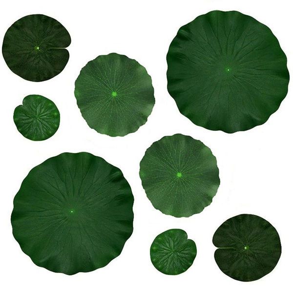 Details about   Pack Of 9 Artificial Floating Foam Lotus Leaves Water Lily Pads Ornaments Gr J2