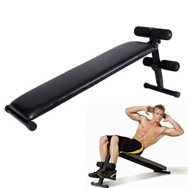 Folding Adjustable Ab Sit Up Bench Decline Home Gym Crunch Fitness