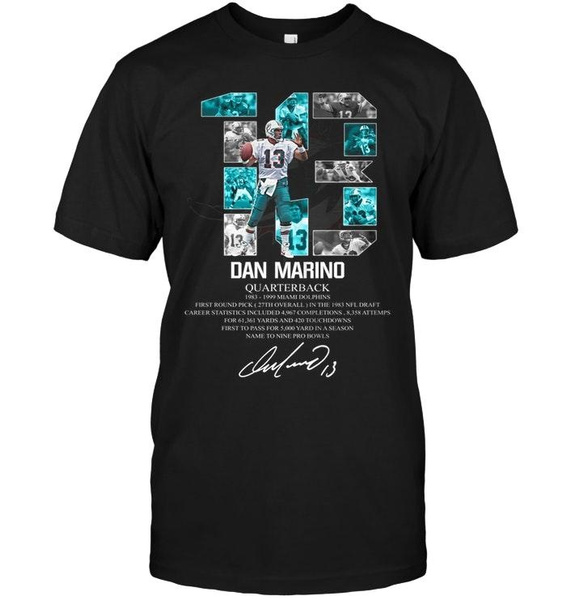 Dan Marino Signatures 13 Quarterback T-shirt Black (2021 UPDATED)