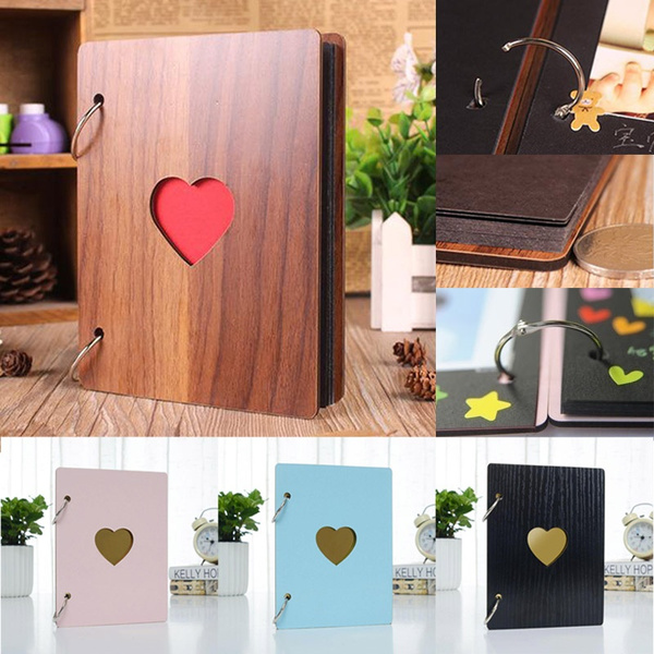 6 Inch Wooden Photo Album Memory Adventure Life Scrapbooking DIY