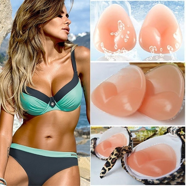 Aijolen Women's Silicone Push Up Breast Paddings Thickened Invisible Bra  Cup Insert Pad Bikini Swimsuit Accessories 1 Pair