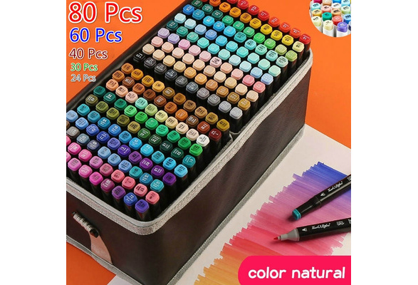 GCVOPTON 60 Colors Dual Brush Marker Pens, Markers Set for Kids Adults Coloring, Markers Set for Artists Drawing Markers, Painting Artist Craft Card