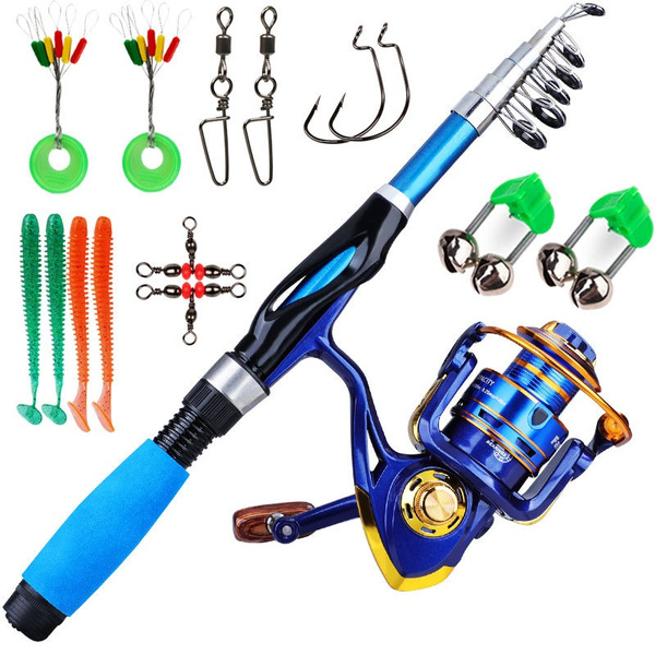 Fishing Rod Reel Combo Carbon Fiber Telescopic Fishing Rod with 12BB  Spinning Reel for Saltwater Freshwater Fishing