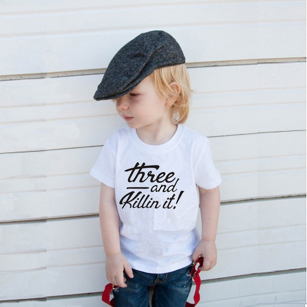 3rd Birthday Shirt Boy 3 Year Old Birthday Shirt 3 Year Old Birthday Shirt Boy Kids Hipster Fashion Lovely Short Sleeve 0 10 Y T Shirt Shirts Tops