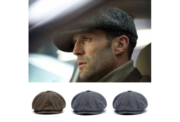 Herringbone Tweed Winter Hat Warm 