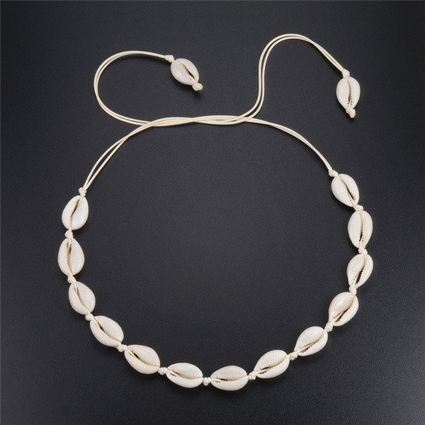 Bohemian Sea Shell Screw Pendant Necklace Collar Choker Beach Charm Jewelry 