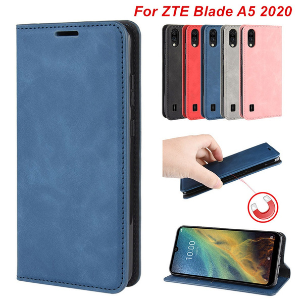 Magnetic Adsorption For ZTE Blade A5 2020 Case Luxury Leather Wallet ...