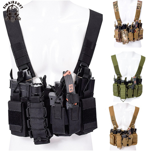 Tactical Chest Bag – Tactical Chest Rig Vest Bag with Multiple Pockets for  Radio, Wallet, Accessories