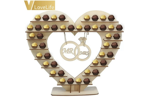 Mr/&Mrs Herz Baum Hochzeit Display Stand Herzstück Schokolade Ferrero Rocher