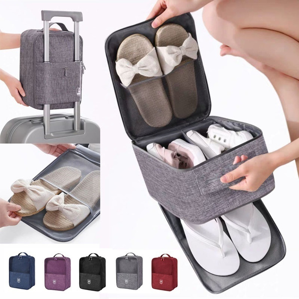 Portable Travel Shoe Storage Bag Sorting Pouch Home Organizer Bags With Zipper