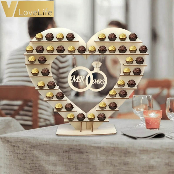 Y109 XL Love Heart Ferrero Rocher Chocolate Wedding Sweet Candy Cart Stand Tree 