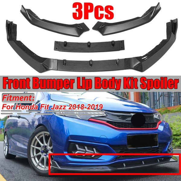 For Honda Fit Jazz 18 19 Front Bumper Lip Diffuser Deflector Body Kit Splitter Spoiler Wish