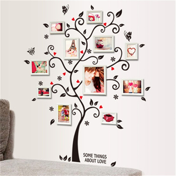 Diy Family Photo Frame Tree Wall Sticker Home Decor Living Room Bedroom Decals Poster Decoration Wallpaper Wish - Tree Wall Design For Home Diy Family Photo Frame Tree Wall Sticker Home Decor Living Room Bedroom Decals Poster Decoration Wallpaper Wish - Tree Wall Design For Home