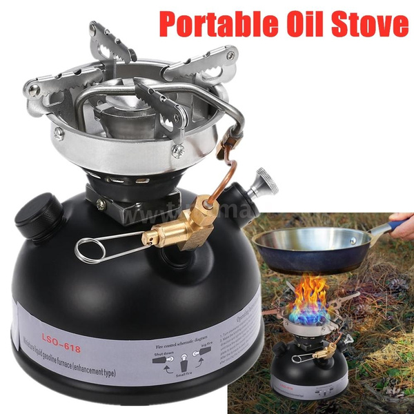 Portable Outdoor Camping Mini Gasoline Stove Liquid Fuel Alcohol Diesel Oil  Stove