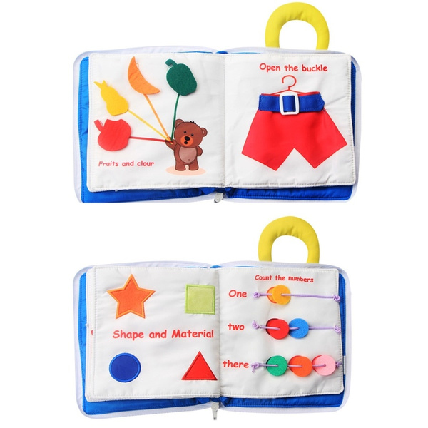 Calme Montessori Bebe Livre Doux Tissu Sensoriel Tissu Livres Pour Bebes Enfant Apprentissage Interactif Precoce Jouets Educatifs Livre Wish