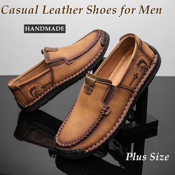 Handmade leather loafers Clearance