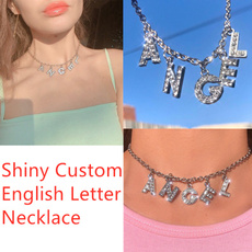 Steel, short necklace, punk necklace, Chain