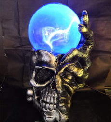 plasmaballlamp, noveltytoy, skull, Gifts