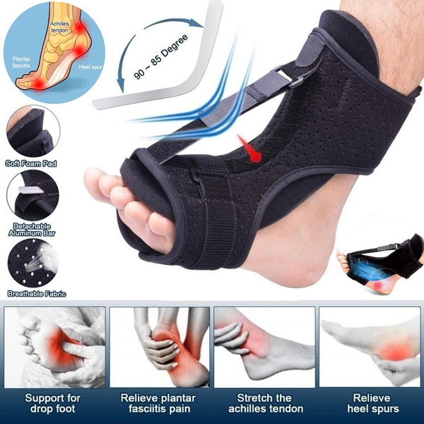 Adjustable Plantar Fasciitis Night Splint Foot Drop Orthotic Brace ...