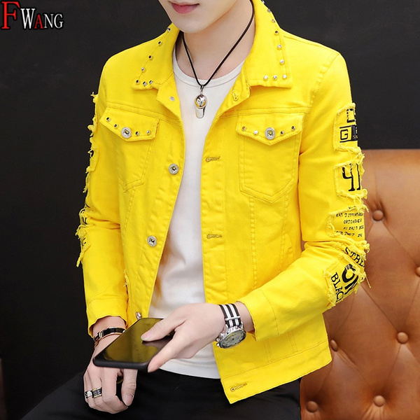 Spring And Autumn Jeans Coat Men s Korean style Fashion Students