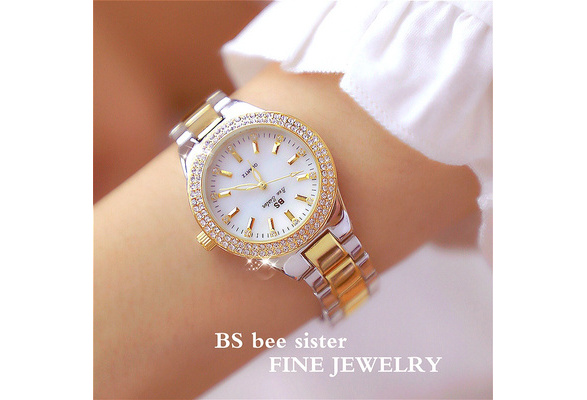 Relojes De Pulsera Para Mujer, Reloj Dorado Para Mujer, Reloj Plateado De  Acero Inoxidable Con Diamantes De Cristal Para Mujer, Reloj Montre Femme  210616 De 16,16 €