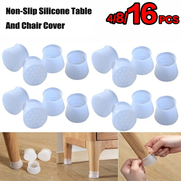 4/8/16 pcs Silicon Furniture Leg Protection Cover Table Pad Floor Protector 