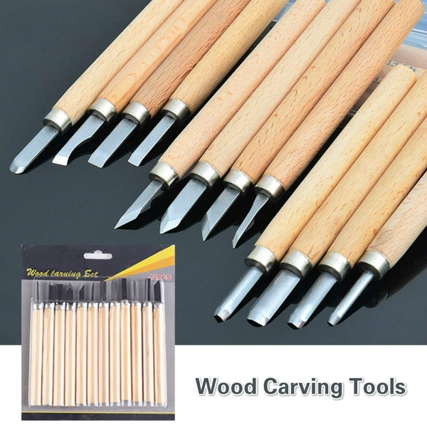 12Pcs/set Wood Carving Tools Wood Carving Chisels Knife For Basic Wood Cut  DIY Tools Woodworking Gouges Hand Tools