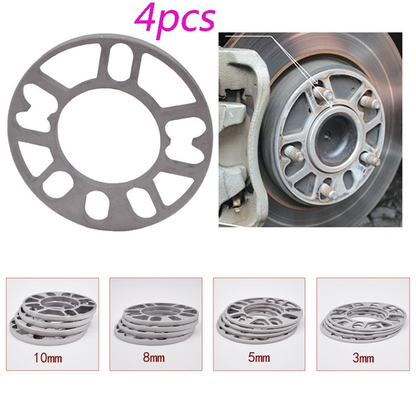 4pcs 3mm Alloy Wheel Spacers Shims Universal Car Spacer 4 and 5 Stud Fit