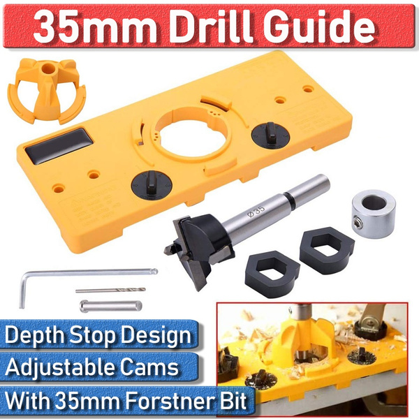 35MM Concealed Hinge Hole Jig Guide Drill Bit For Cabinet Woodworking