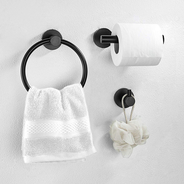 matte black hand towel ring