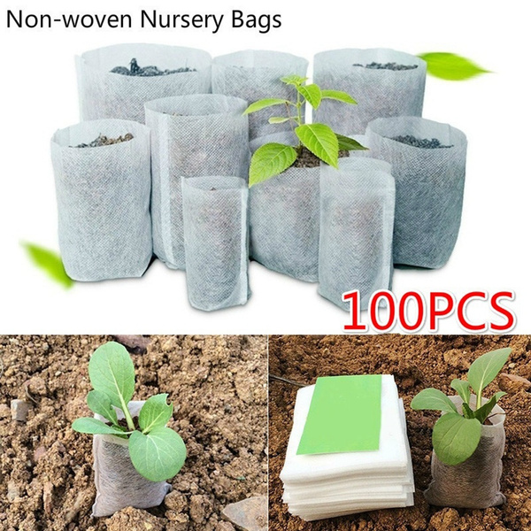 100Pcs Plant Grow Bags Nursery Pots Flower Plant Raising Bags Garden Supplies 100Pcs Plant Grow Bags Nursery Pots Flower Plant Raising Bags Garden Supplies