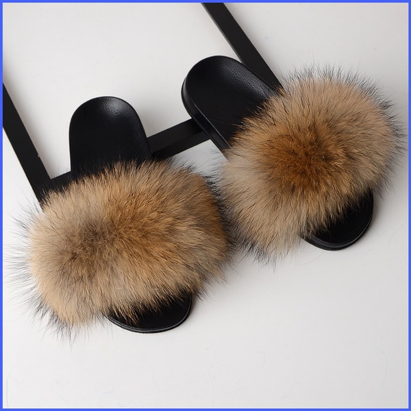 Fur Slippers Women Fur Slides Home Furry Flat Sandals Female Cute Fluffy  House Shoes Woman Brand Luxury 2020 - China Slippers and Wholesale Fur  Slippers price | Made-in-China.com