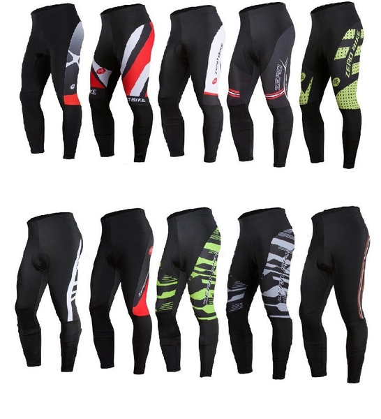 Mens Cycling Trousers Tights Padded Pants Cycle Long Legging Thermal Bottom  | eBay