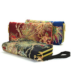 women bags, peacock, Ethnic Style, clutch bag