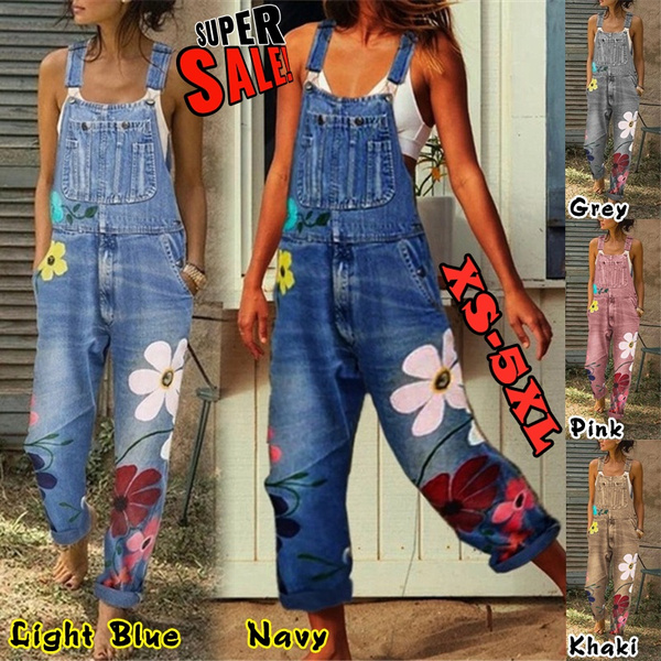 Bib Pants with Large Pockets Sling Tops Casual Summer Shorts Studenthole Pants Overalls Jeans Demin Jumpsuit HE&FYBA