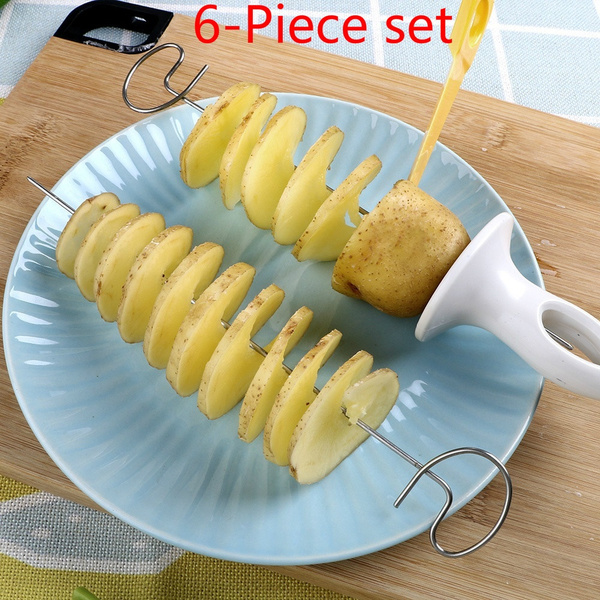 Dropship Spiral Potato Cutter Twisted Slice Potato Tower Whirlwind Potato  Cut Diy Creative Fruit And Vegetable Spiral Slicer For Kitchen to Sell  Online at a Lower Price
