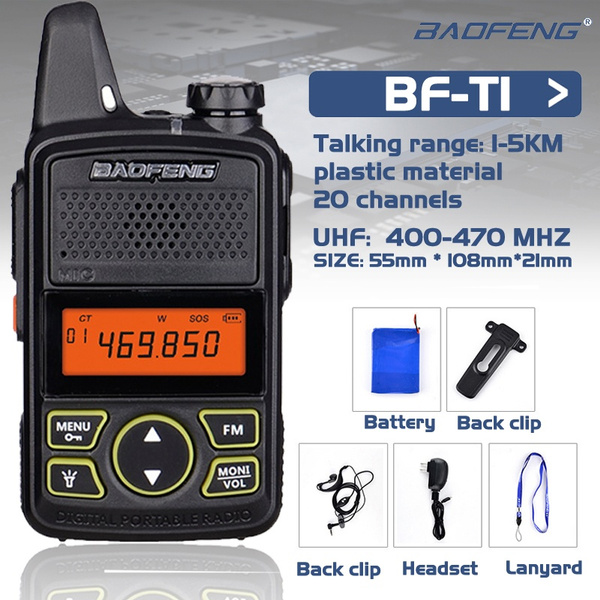 Baofeng BF-T1 Mini Walkie Talkie UHF FM 400-470MHz Two-way Radios  transceiver t1