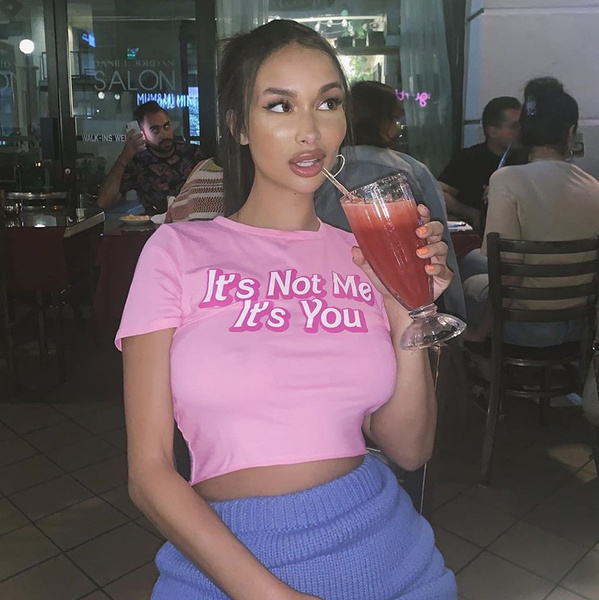 shirt Fitted Crop Tops Midriff 