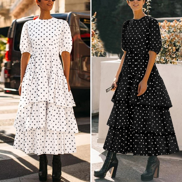 Polka dot 2024 layered dress