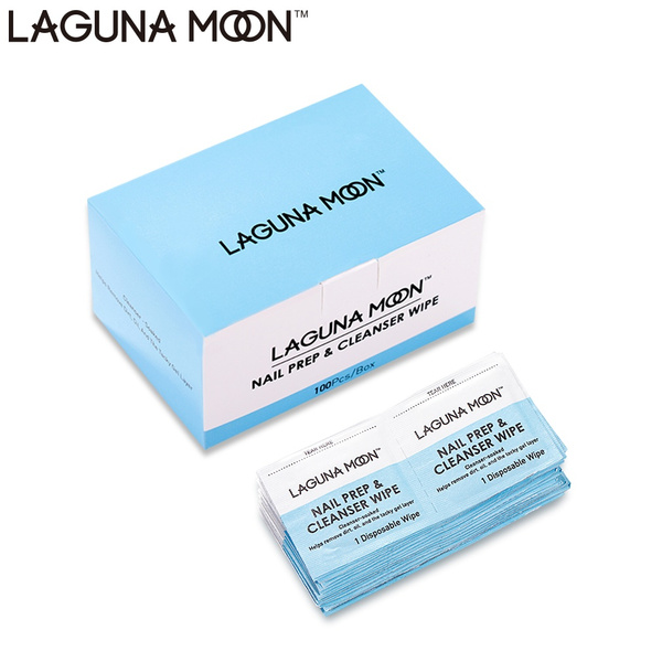 Lagunamoon Nail Prep & Cleanser Wipe 100pcs Gel Polish Remover Nail Art  Cleaner Gel Nails Wipes Pads Paper Polish Tips | Wish