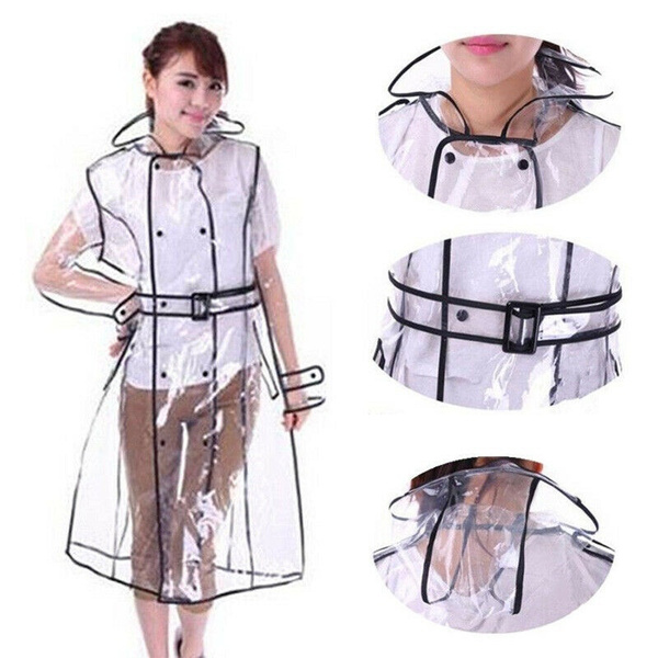 Womens clear rain on sale coat