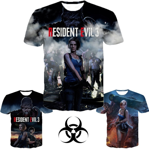 Hot Game Resident Evil 3 Remake 3D Print T-shirt Man Woman Short Sleeve T  Shirt Summer Cool T-shirt Unisex Pullovers T Shirt