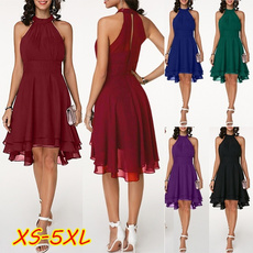 summer dresses, Sleeveless dress, Plus Size, solidcolordre
